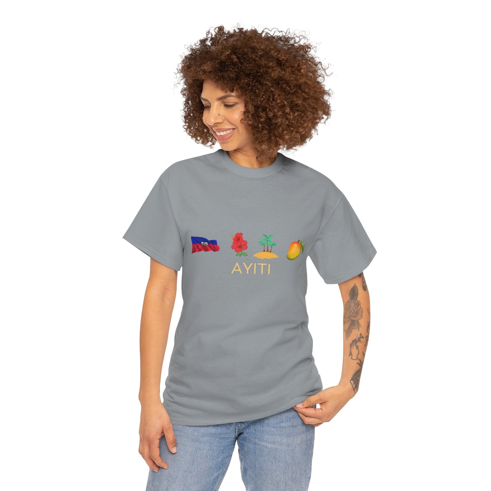 Ayiti Emoji Tee — Haiti Flag, Map & Mango Graphic T-Shirt - Image 28