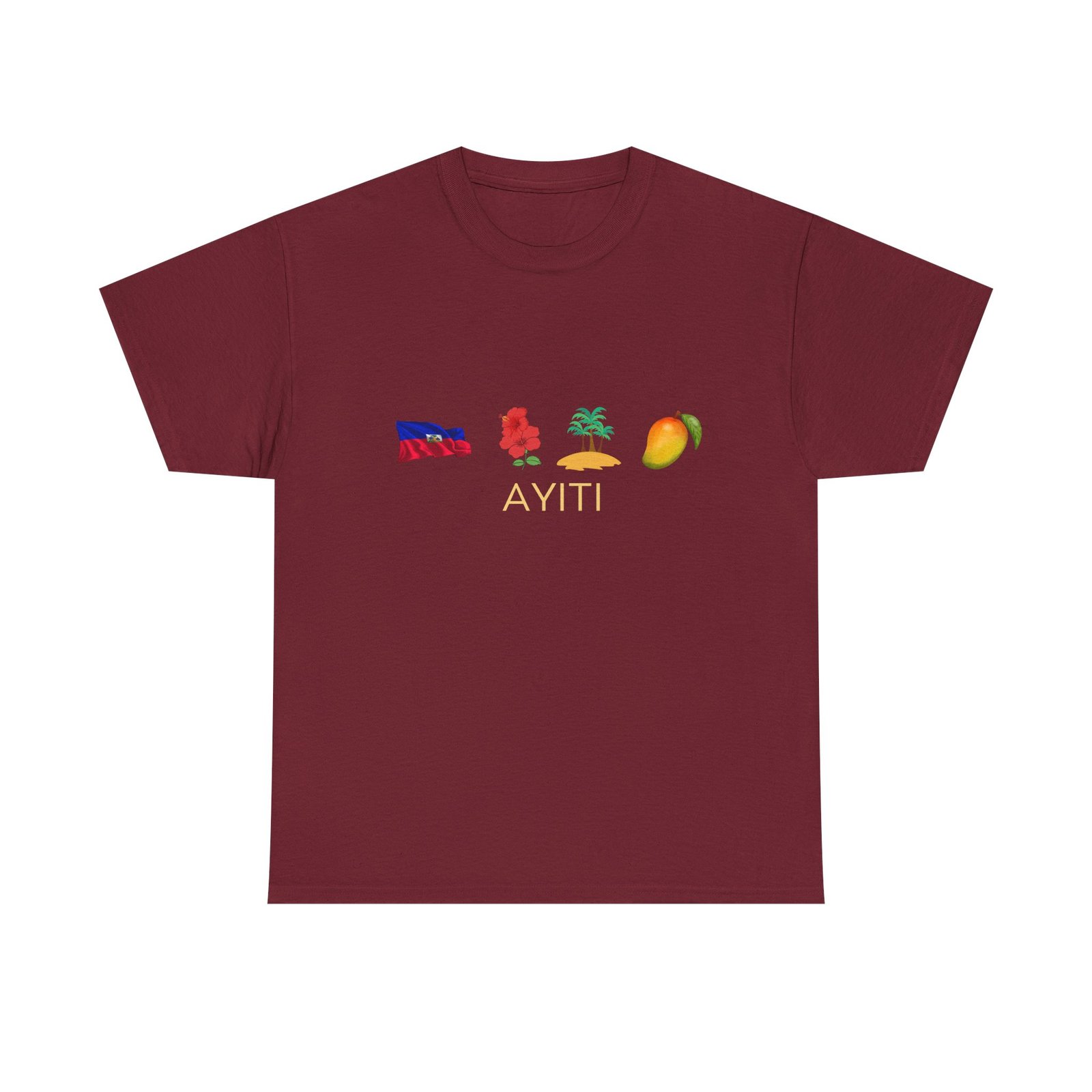 Ayiti Emoji Tee — Haiti Flag, Map & Mango Graphic T-Shirt - Image 46