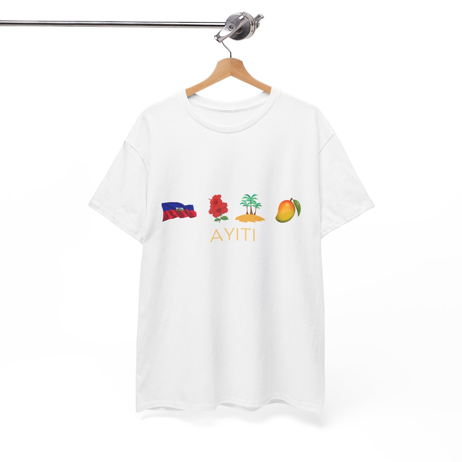 Ayiti Emoji Tee — Haiti Flag, Map & Mango Graphic T-Shirt - Image 4