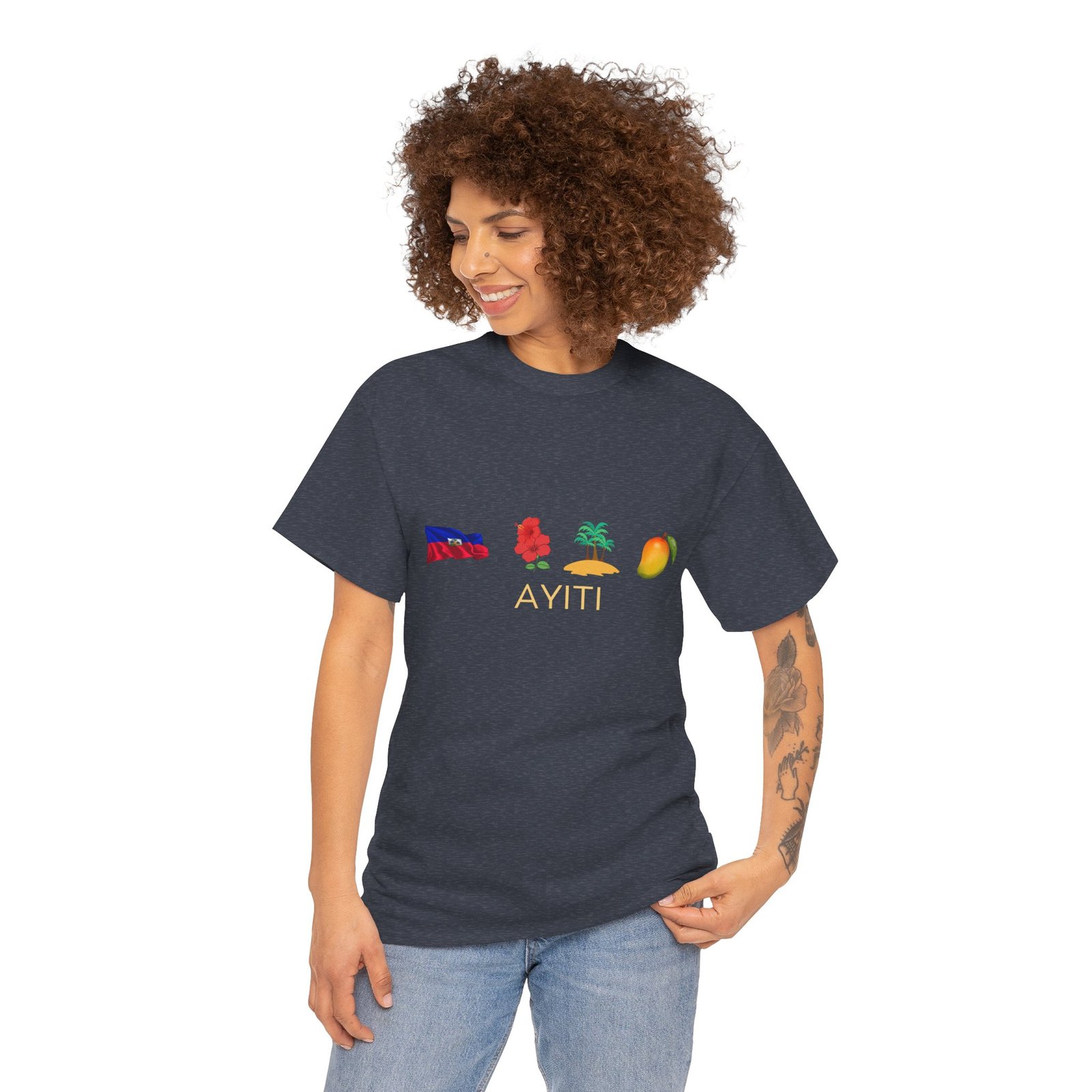 Ayiti Emoji Tee — Haiti Flag, Map & Mango Graphic T-Shirt - Image 38