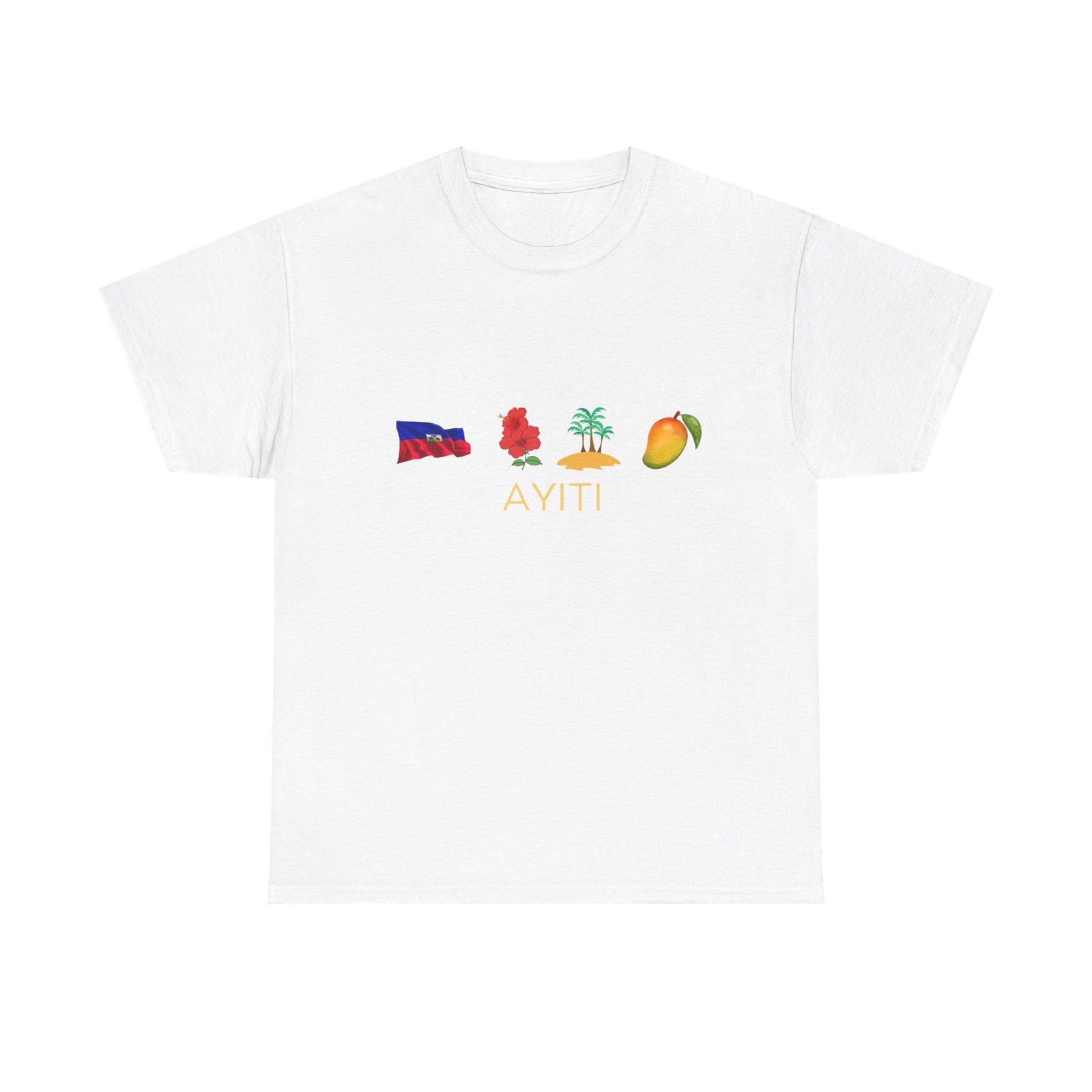 Ayiti Emoji Tee — Haiti Flag, Map & Mango Graphic T-Shirt
