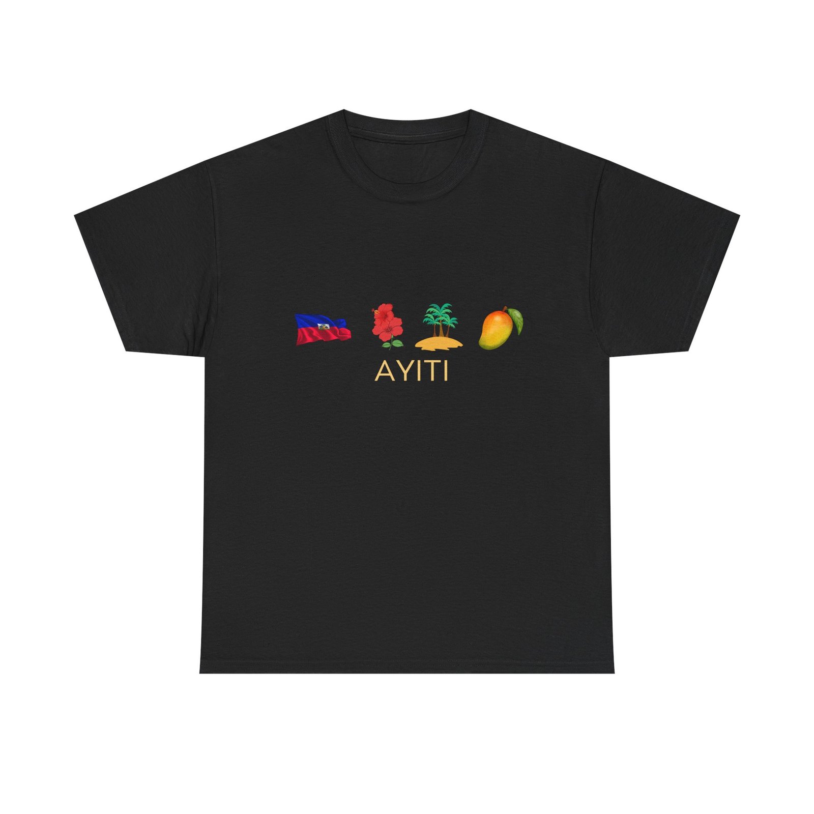 Ayiti Emoji Tee — Haiti Flag, Map & Mango Graphic T-Shirt - Image 11