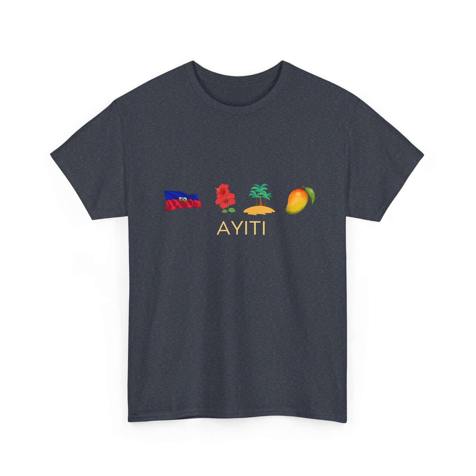 Ayiti Emoji Tee — Haiti Flag, Map & Mango Graphic T-Shirt - Image 37