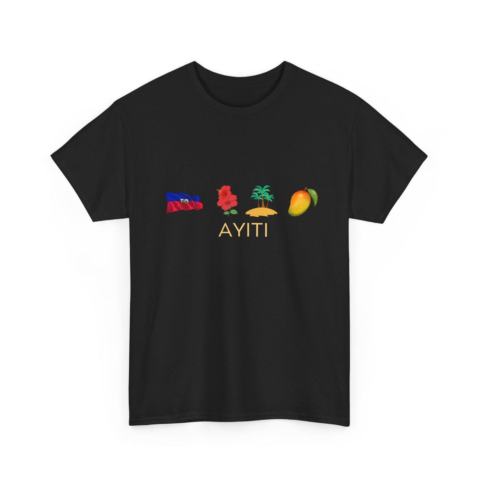 Ayiti Emoji Tee — Haiti Flag, Map & Mango Graphic T-Shirt - Image 12