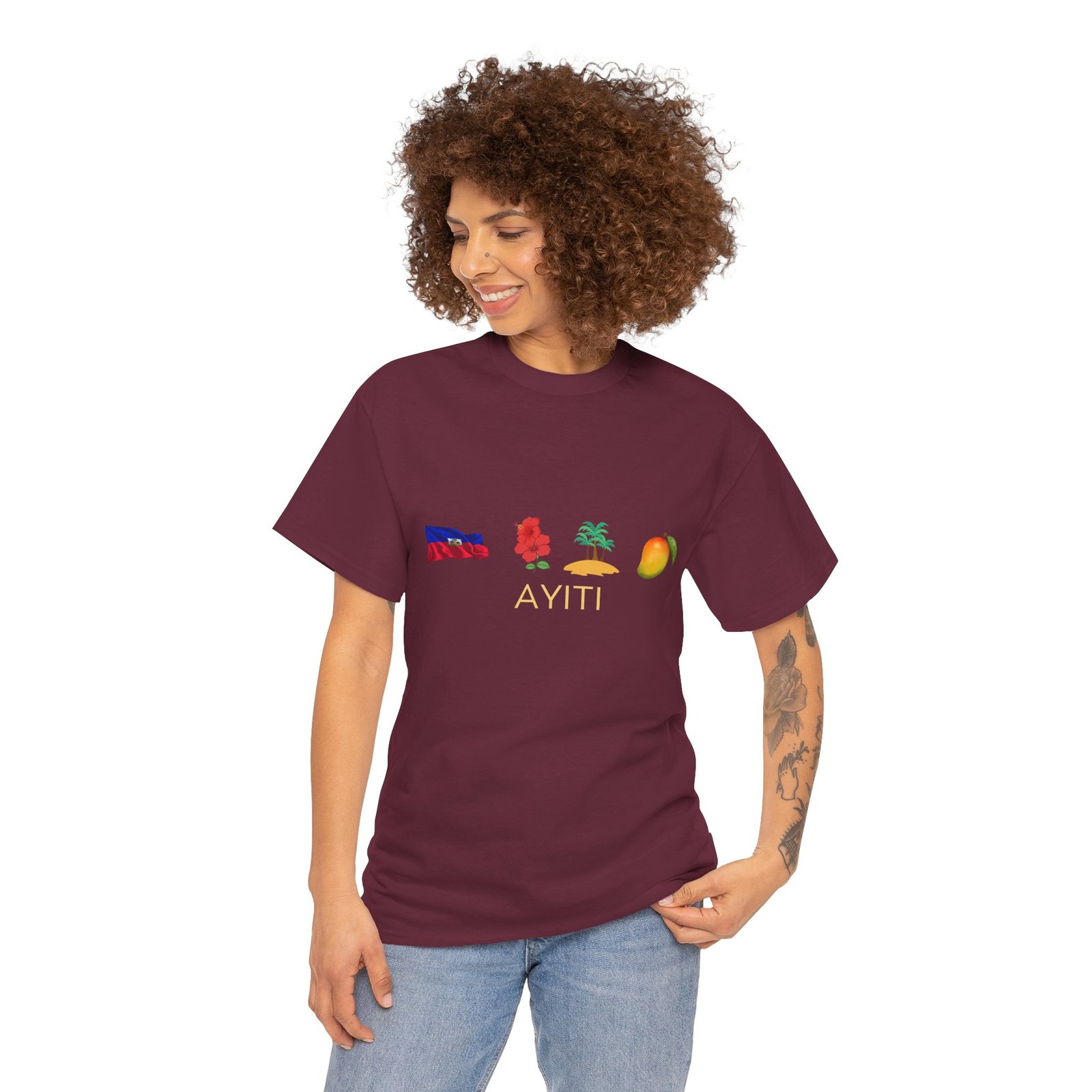 Ayiti Emoji Tee — Haiti Flag, Map & Mango Graphic T-Shirt - Image 23